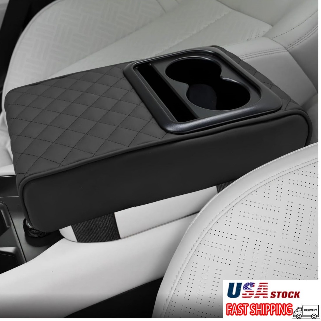 Car Center Console Cover Thick Arm Rest Pad PU Leather Middle Console Protector Car Center Console Cover Thick Arm Rest Pad PU Leather Middle Console Protector