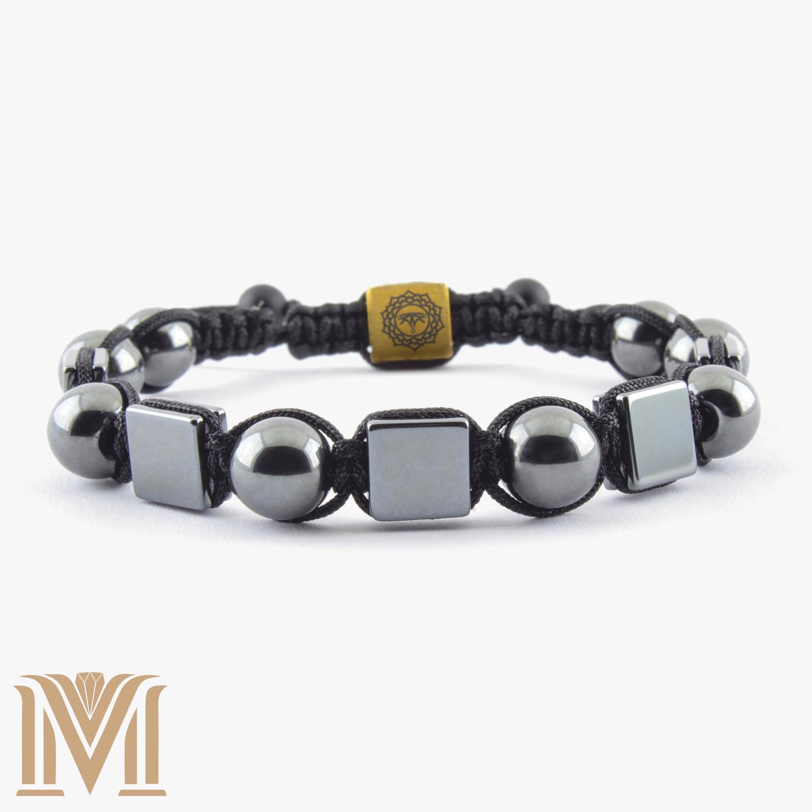Handmade Adjustable Hematite Bracelet – Healing Energy, Unisex, Fits 5.5\