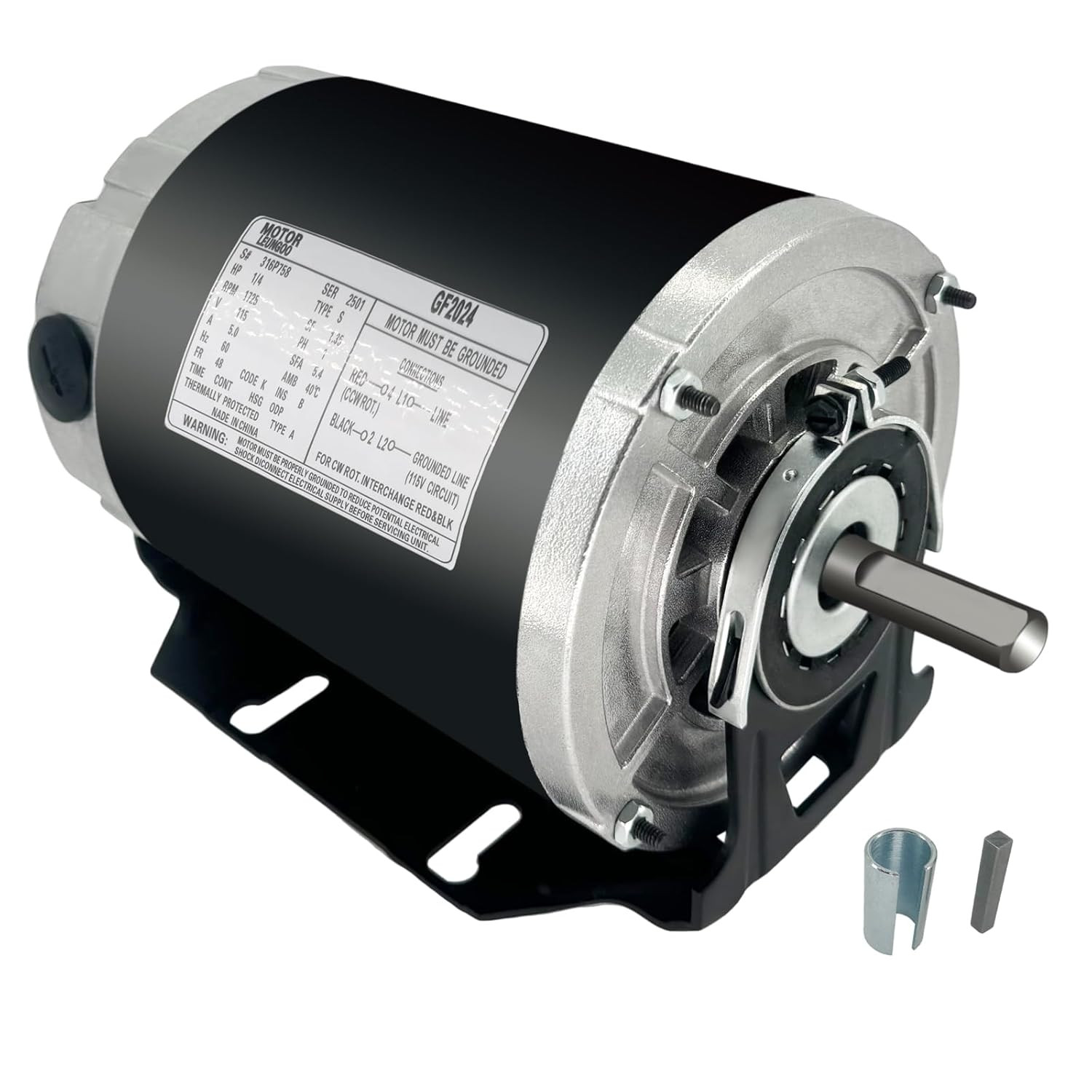 1/4HP Blower Motor 115V 60Hz 1725RPM 48Frame Replaces Packard & More 1/4HP Blower Motor 115V 60Hz 1725RPM 48Frame Replaces Packard & More