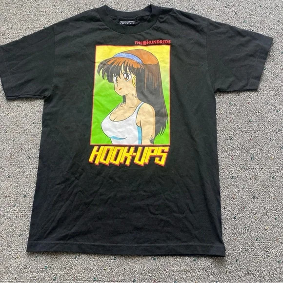 The Hundreds x Hook Ups Dream Girl Streetwear T-shirt Black reprint PA8455