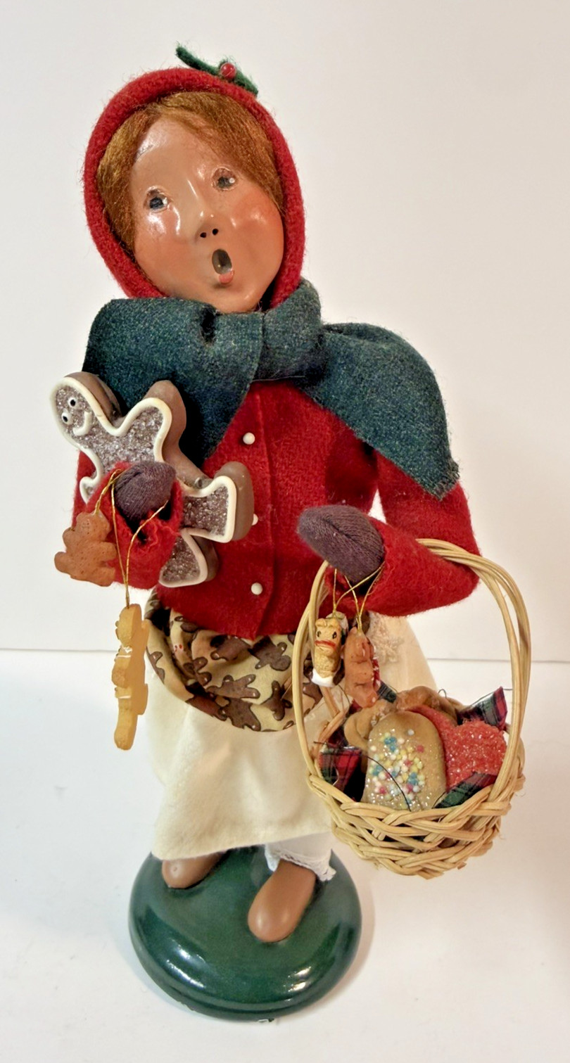 Byers Choice Caroler Girl with Gingerbread Basket & Ornaments Christmas 2013 Byers Choice Caroler Girl with Gingerbread Basket & Ornaments Christmas 2013