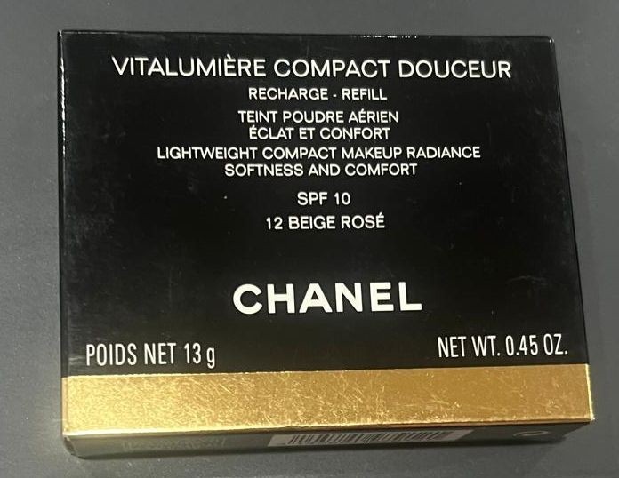 Chanel Vitalumiere Compact Douceur Recharge / Refil ~ 12 Beige Rose, NIB Chanel Vitalumiere Compact Douceur Recharge / Refil ~ 12 Beige Rose, NIB