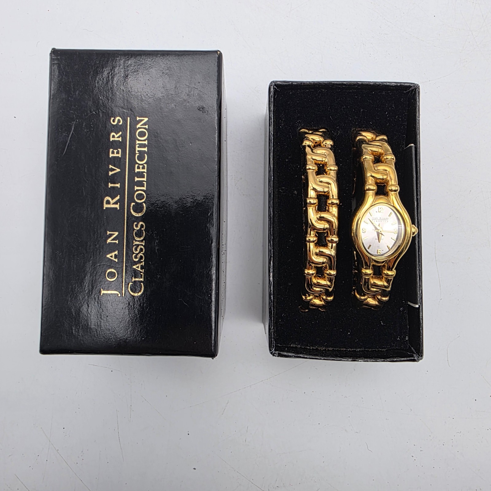 Vintage Joan Rivers Classics Bamboo Link watch bracelet set NEW in Box Jewelry Vintage Joan Rivers Classics Bamboo Link watch bracelet set NEW in Box Jewelry