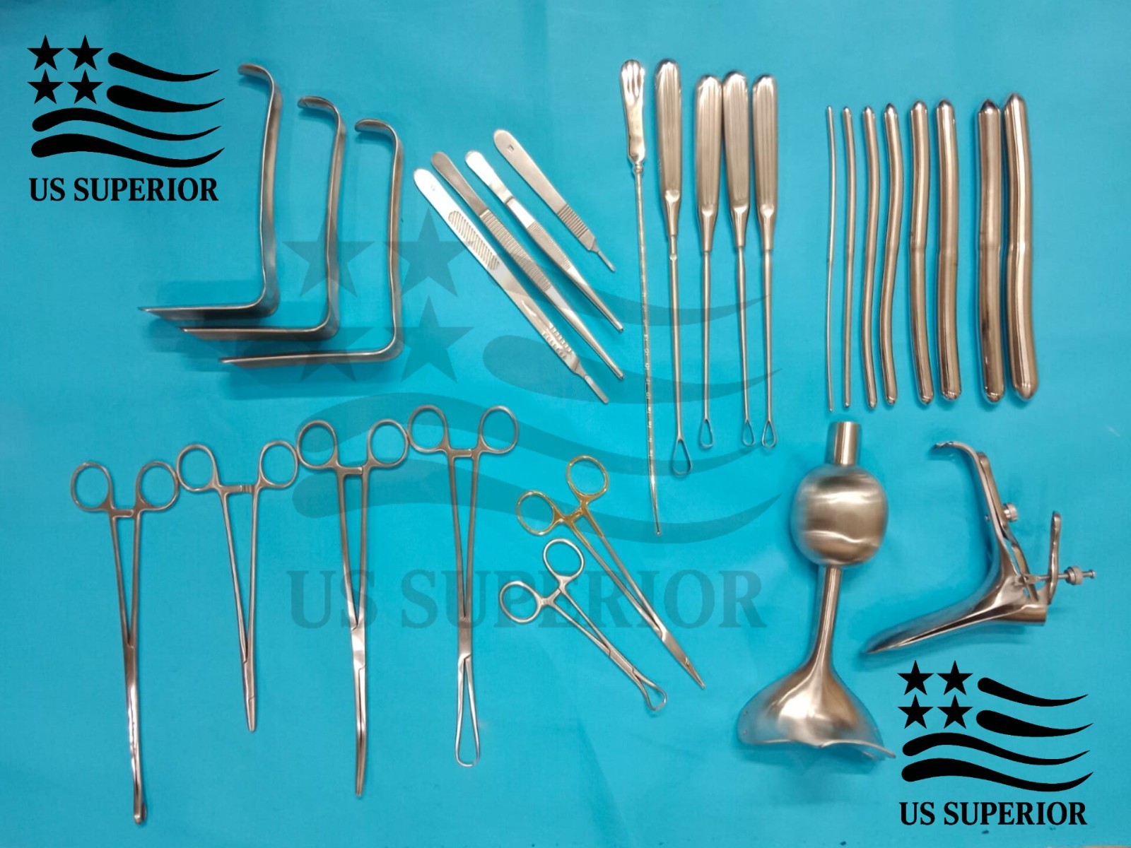 Dilation and Curettage (D&C) Set Gynecology Surgical Instruments German Stainl