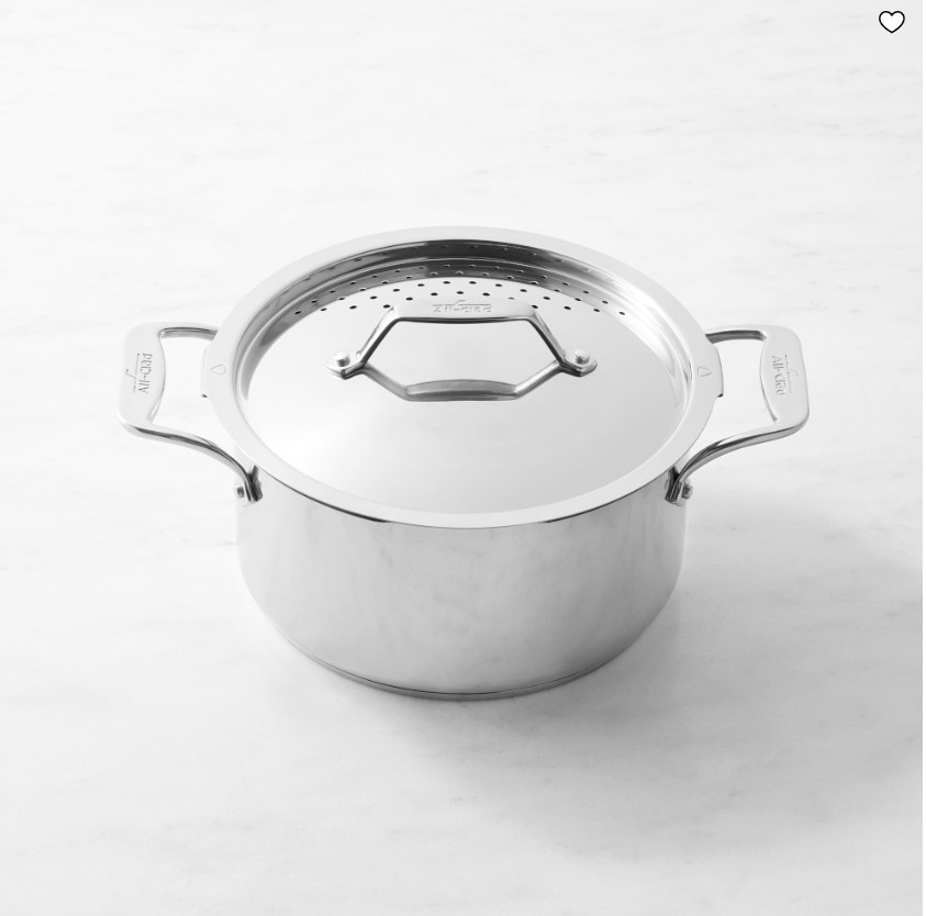 All-Clad Simply Strain Stainless Steel Multipot with Strainer 6 Qt Pasta Pot All-Clad Simply Strain Stainless Steel Multipot with Strainer 6 Qt Pasta Pot