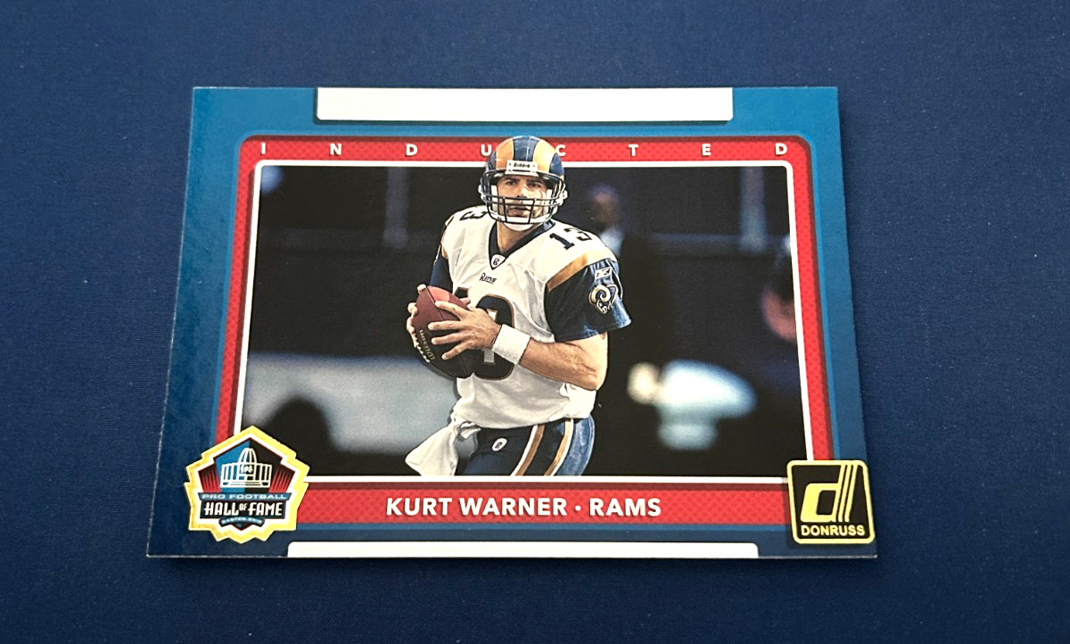 2017 Donruss Football Kurt Warner HOF Inducted Insert #4 HOF NM