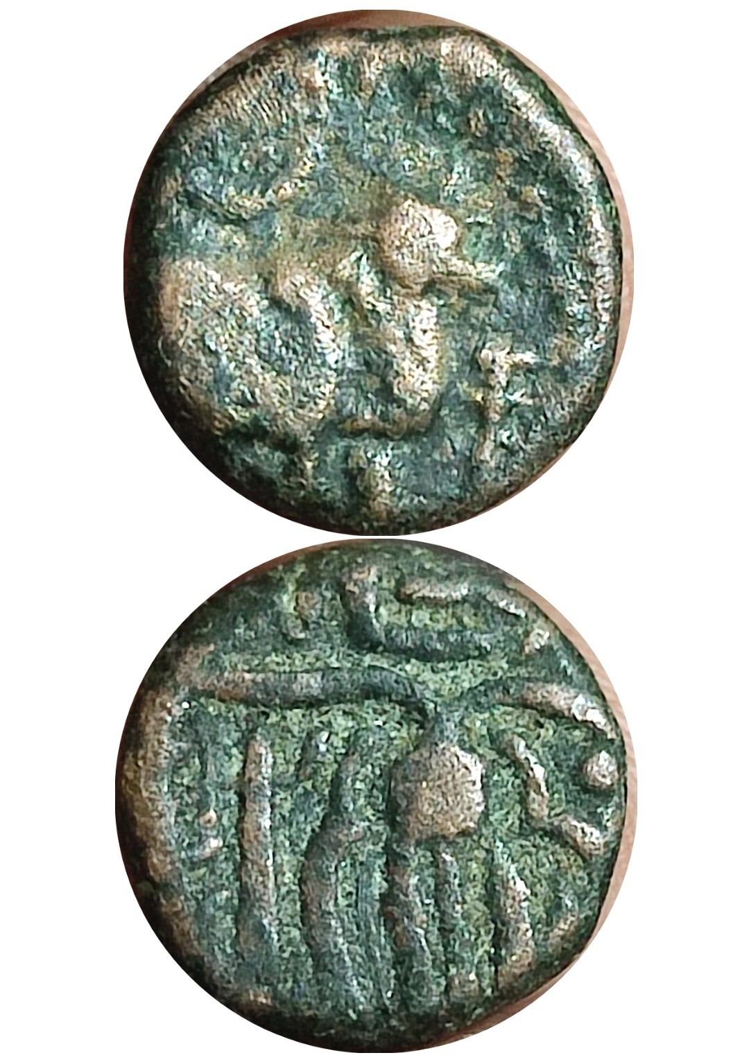 Sri Lanka Ancient Ceylon Bull Coin King Virabahu 1 (1391-99 CE) Rare