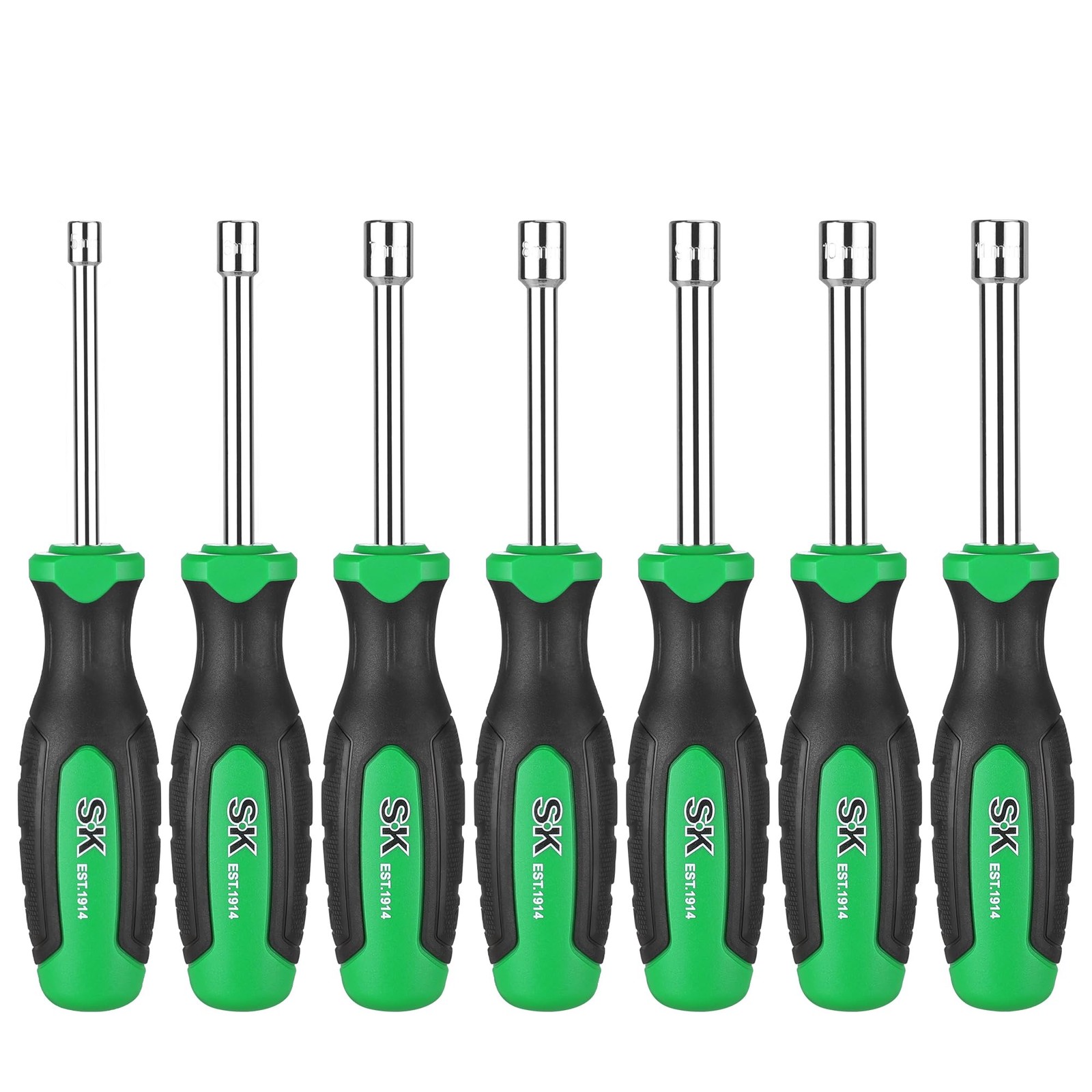 SK 7-Piece Metric Nut Driver Set, 5-11 mm, 3-Inch Deep Long Solid Shaft SK 7-Piece Metric Nut Driver Set, 5-11 mm, 3-Inch Deep Long Solid Shaft