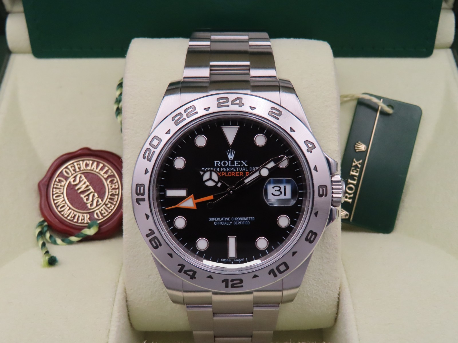 2014 Rolex Explorer II 216570 Full Set Men\'s 42mm Automatic Watch Full Links