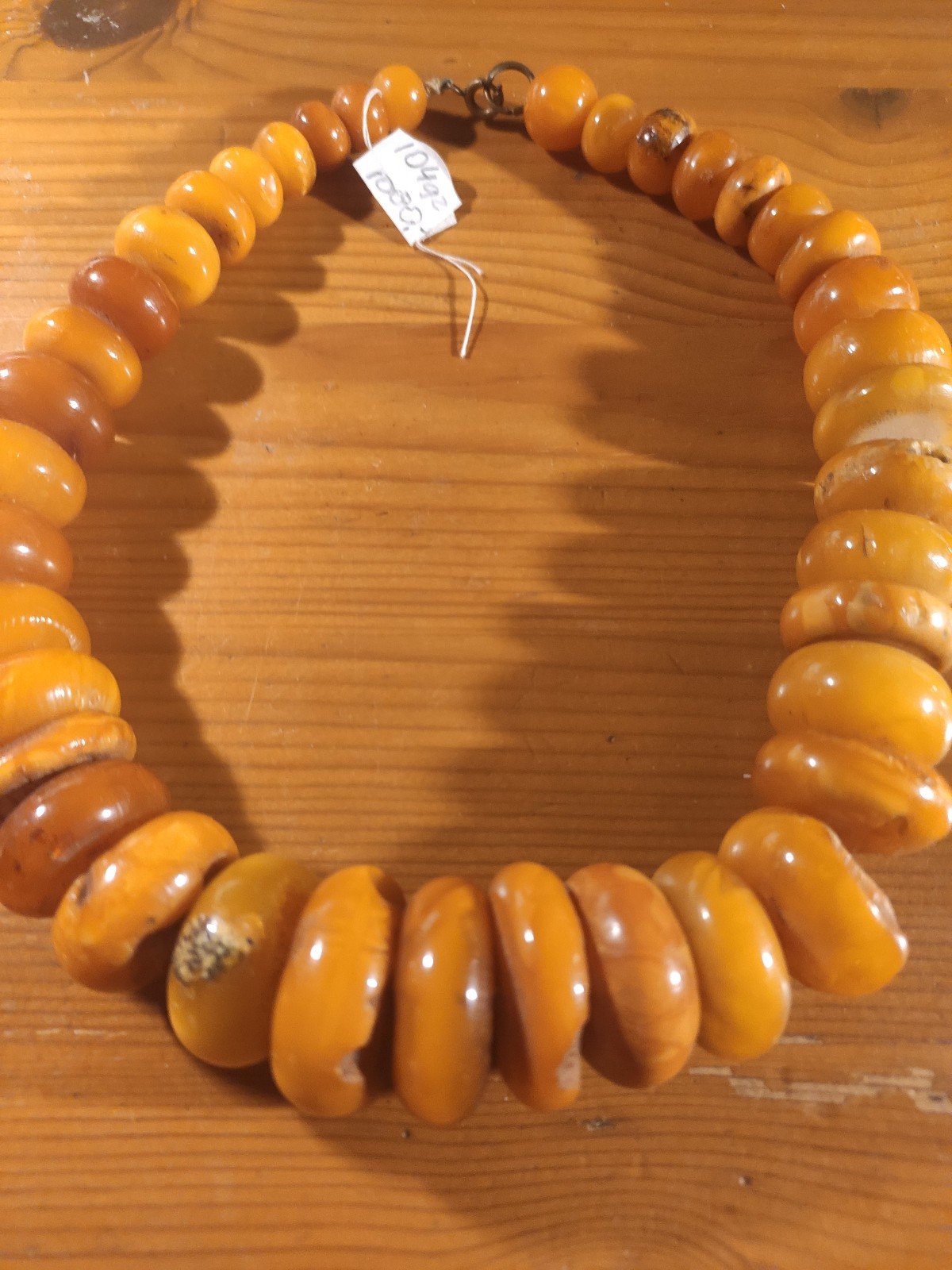NATURAL OLD ANTIQUE BALTIC AMBER NECKLACE 104.8 gr