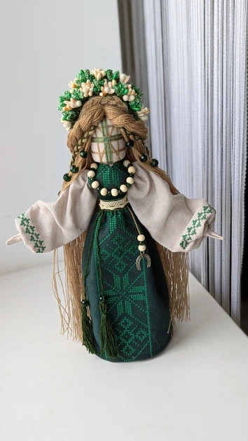 Handmade Ukrainian Motanka Doll Traditional Folk Art Protection Mascot 33cm