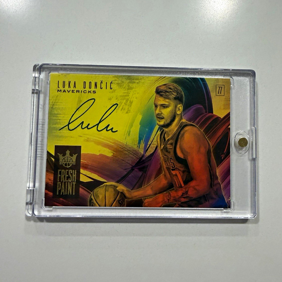 Panini 2018-19 Court Kings Luka Dončić Fresh Paint Auto RC FP-LDC /199 Panini 2018-19 Court Kings Luka Dončić Fresh Paint Auto RC FP-LDC /199