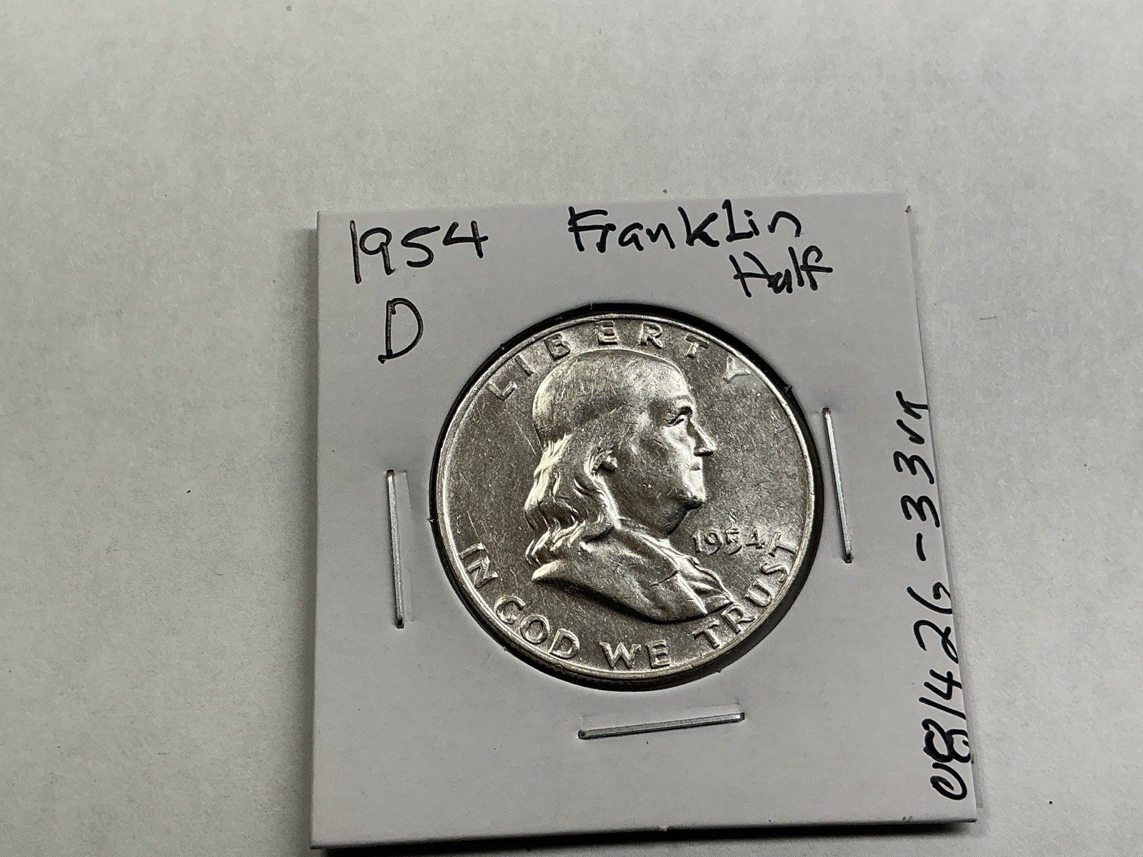 1954 D Franklin Silver Half-Dollar Fine Condition 081426 33rk