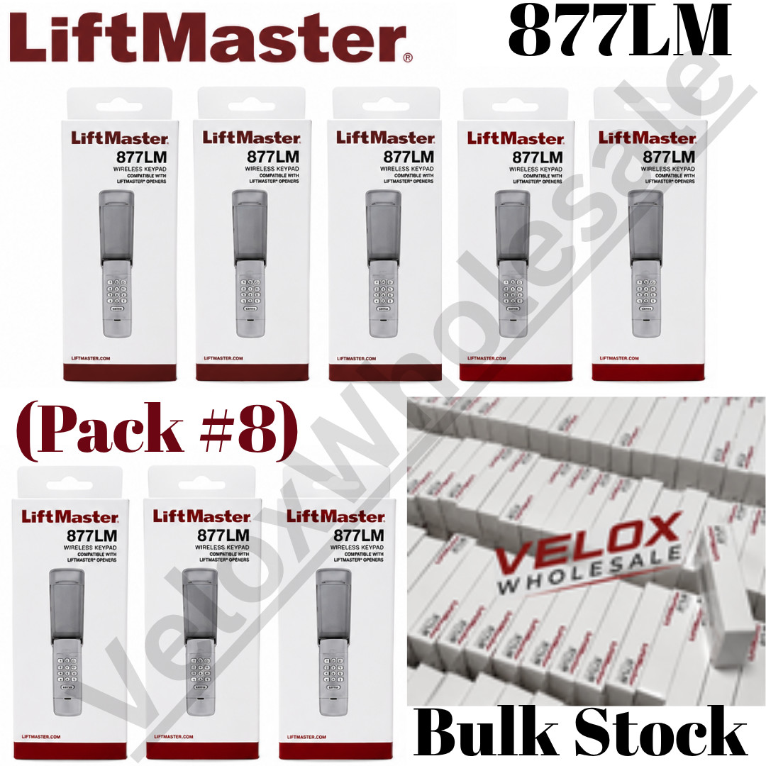 LiftMaster 877LM Entry Wireless Keyless Garage Door Opener Keypad OEM pack of 8