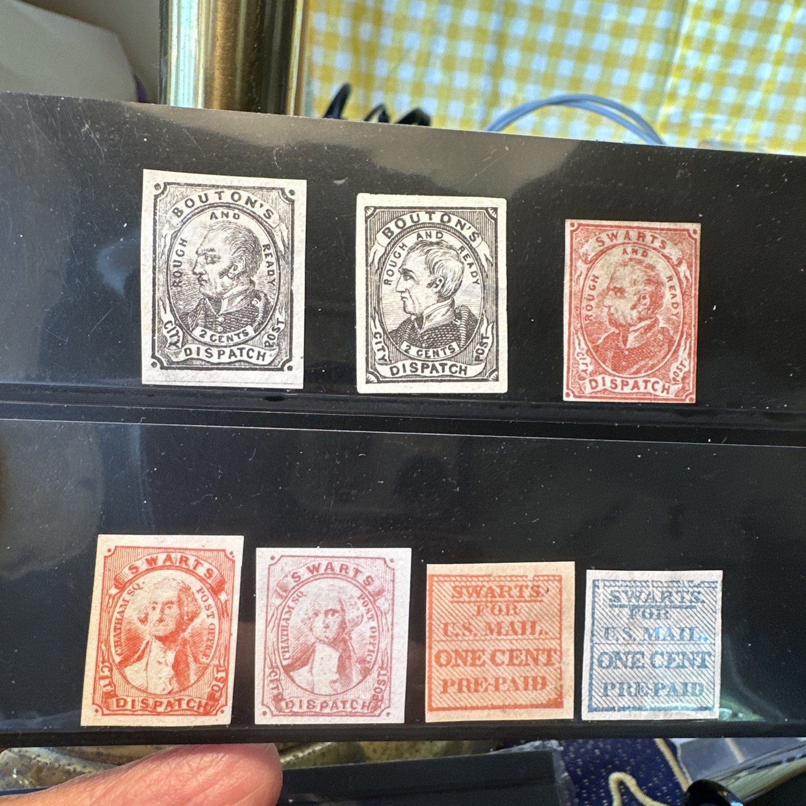 7 US Local Post BOUTON’S DISPATCH + SWARTS Stamps/Reprints/Forgeries 7 US Local Post BOUTON’S DISPATCH + SWARTS Stamps/Reprints/Forgeries
