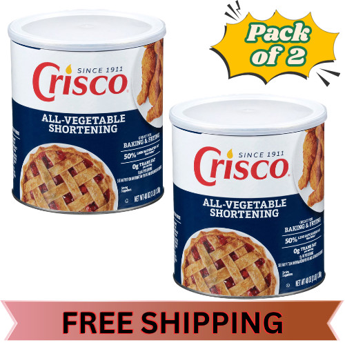 Crisco All-Vegetable Shortening, 48 oz pack of 2 Crisco All-Vegetable Shortening, 48 oz pack of 2