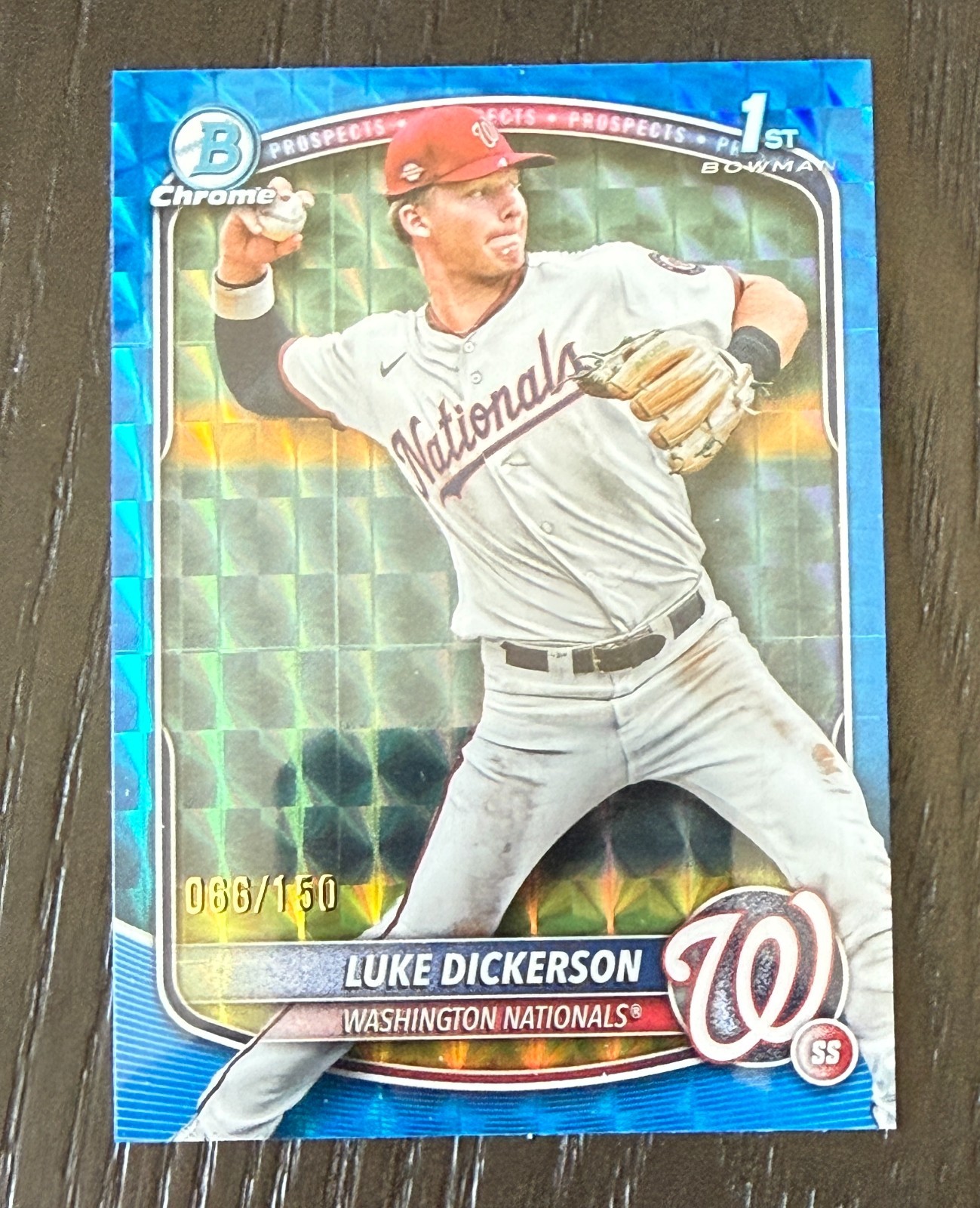 Luke Dickerson 2025 Bowman Chrome #BCP-218 Blue Geometric /150 1st