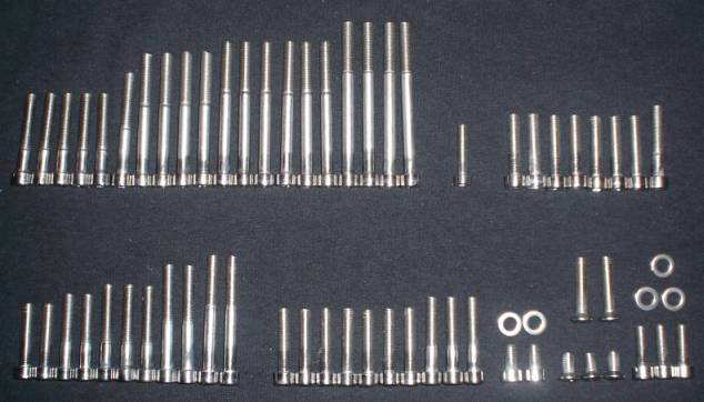 Honda XL175 XL175 Engine Bolt Kit Polished Stainless Screw Set 1973–1978