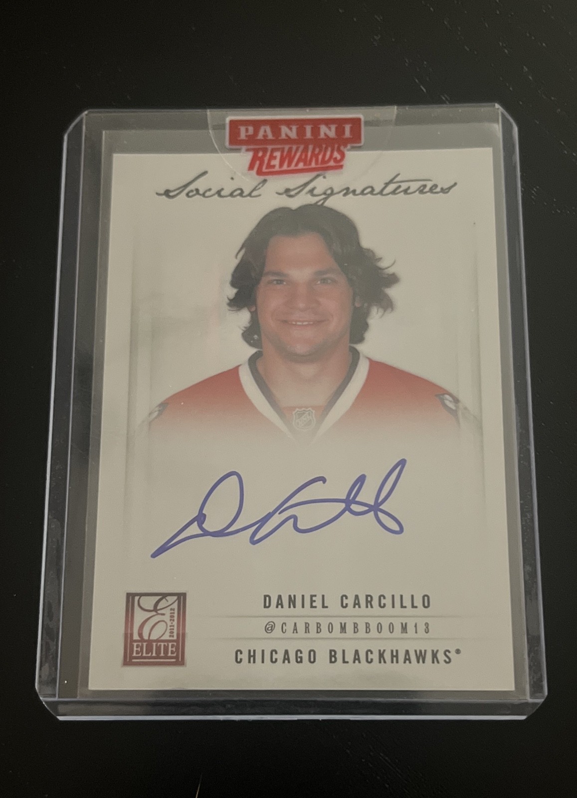 2011-12 Panini Elite - Social Signatures Daniel Carcillo #09 (AU) 2011-12 Panini Elite - Social Signatures Daniel Carcillo #09 (AU)