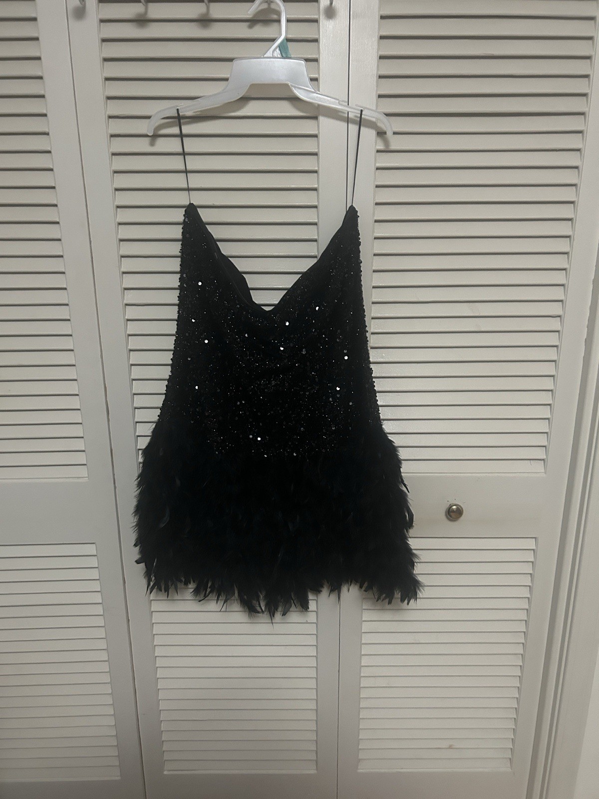 Zoey Feathered Sequin Mini Dress Dress - Black Women’s Size XL New W/ Tags Zoey Feathered Sequin Mini Dress Dress - Black Women’s Size XL New W/ Tags