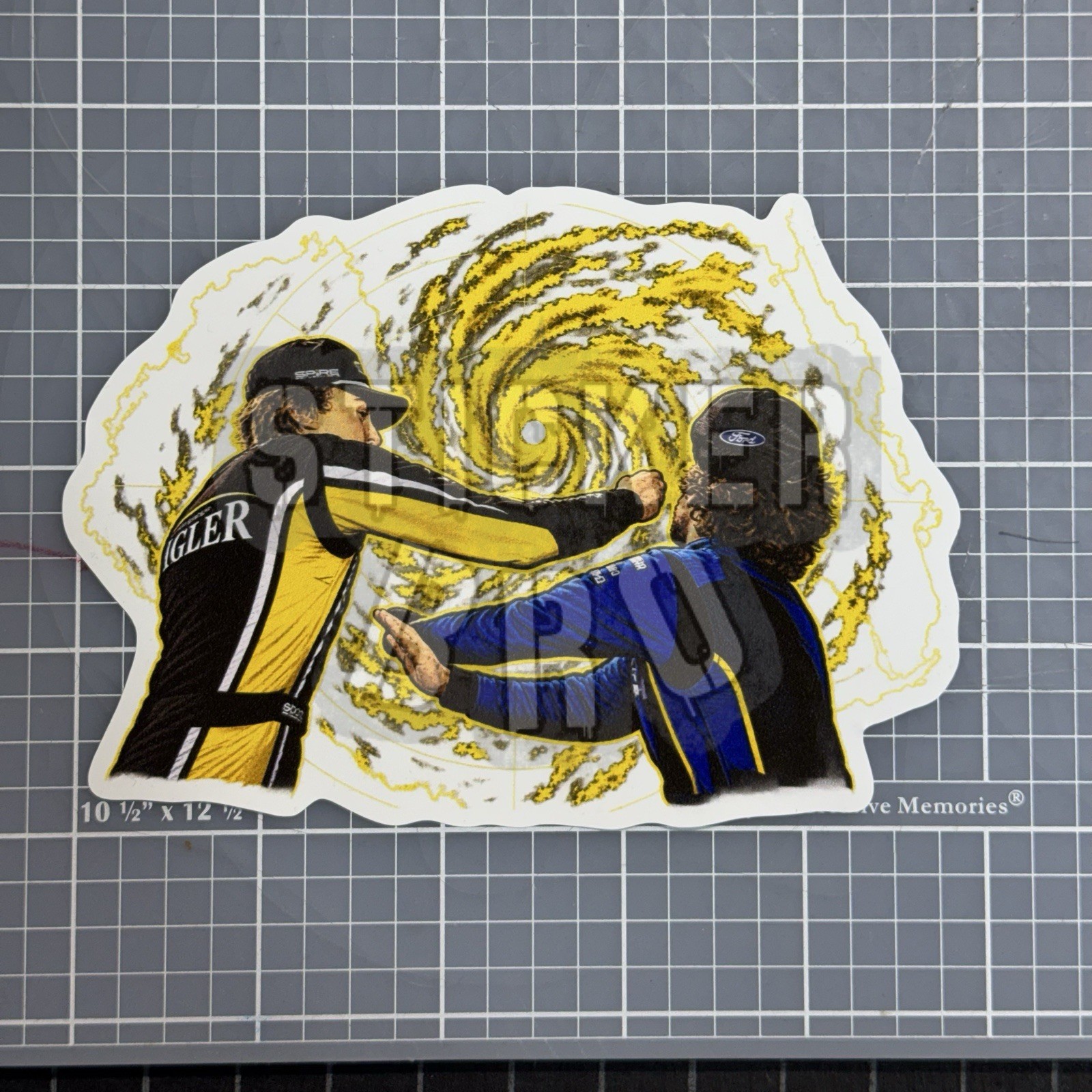 Carson Hocevar Punching Blaney Sticker Bristol 2026 Carson Hocevar Punching Blaney Sticker Bristol 2026