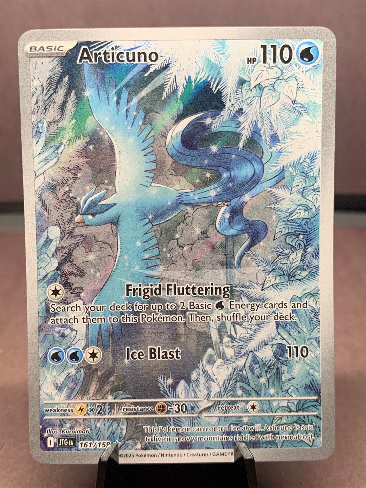 Pokemon TCG Articuno 161/159 Illustration Rare Journey Together Full Art Holo NM Pokemon TCG Articuno 161/159 Illustration Rare Journey Together Full Art Holo NM