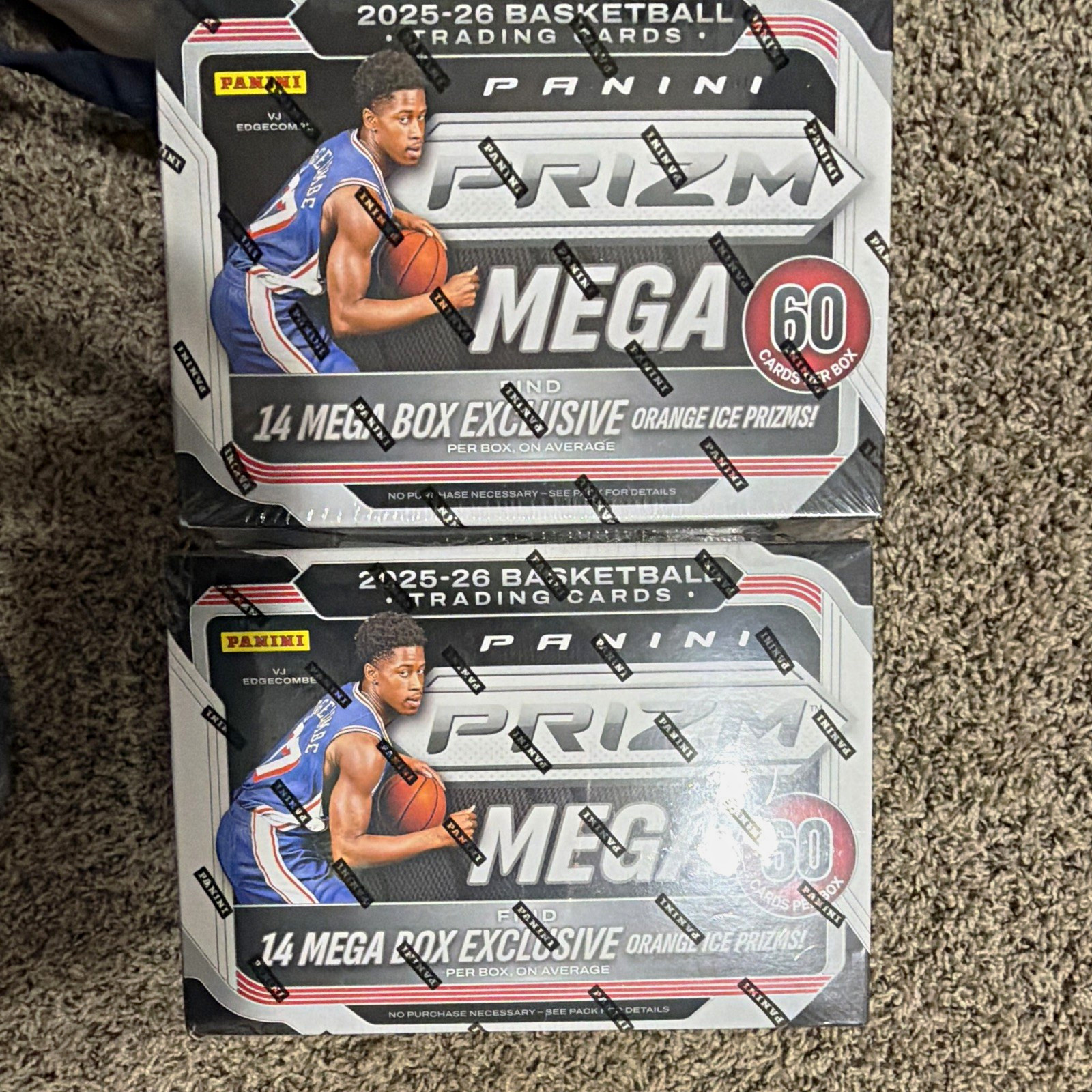 Panini 2025-26 Prizm Mega Basketball 2 Mega Boxes 60 Cards Orange Ice Prizms Panini 2025-26 Prizm Mega Basketball 2 Mega Boxes 60 Cards Orange Ice Prizms