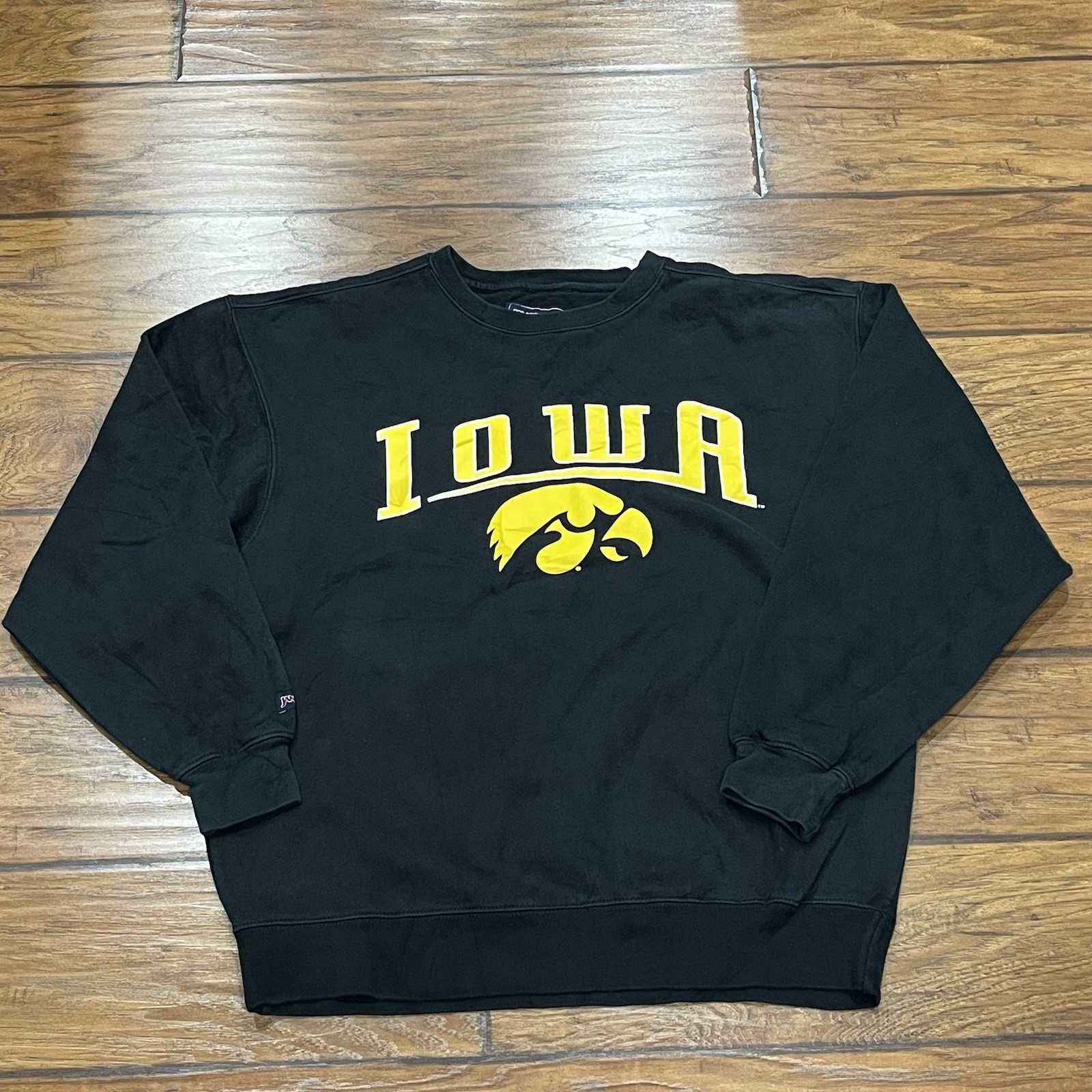 Vintage Jansport Iowa Hawkeyes Crewneck Sweatshirt Mens L NCAA Black READ Vintage Jansport Iowa Hawkeyes Crewneck Sweatshirt Mens L NCAA Black READ
