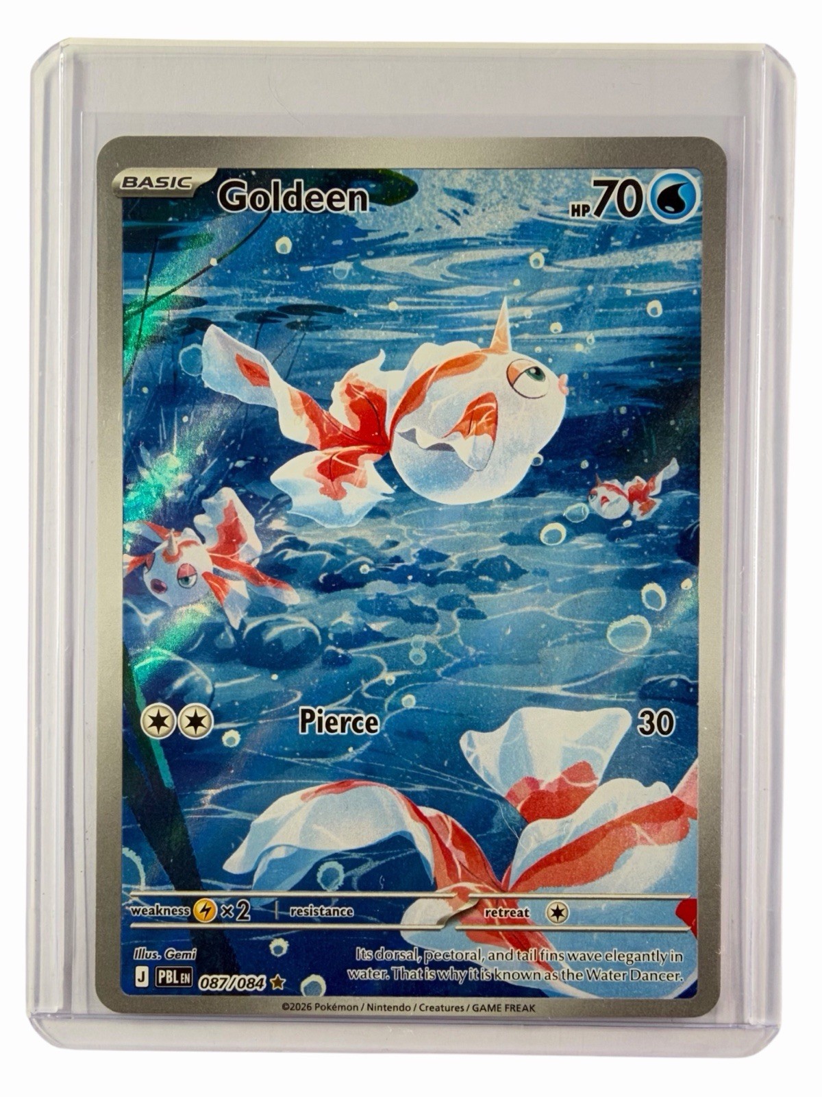 Pokemon Goldeen 087/084 Pitch Black Illustration Rare Holo Full Art NM