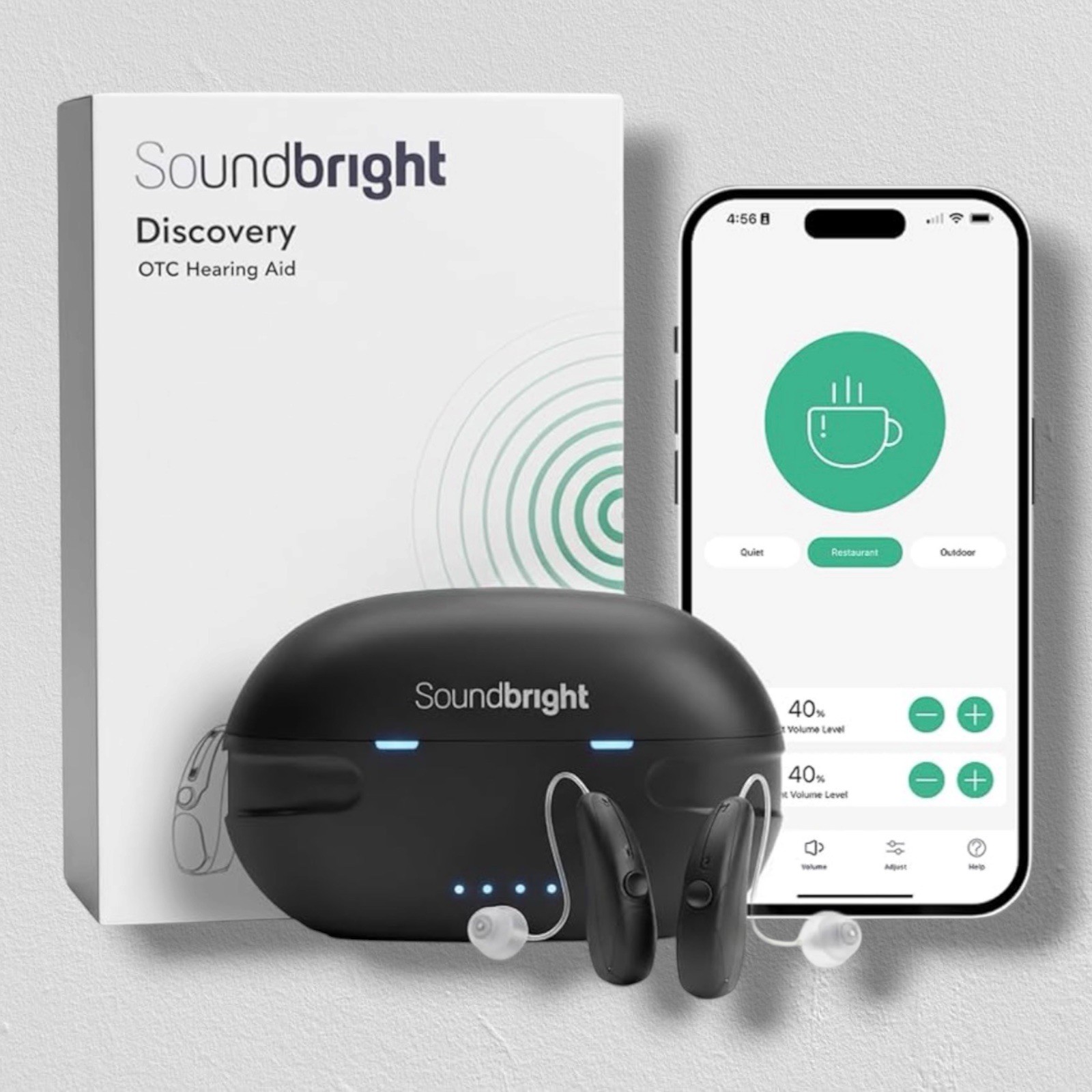 Soundbright Discovery OTC Hearing Aid -  New Open Box Bluetooth Rechargeable