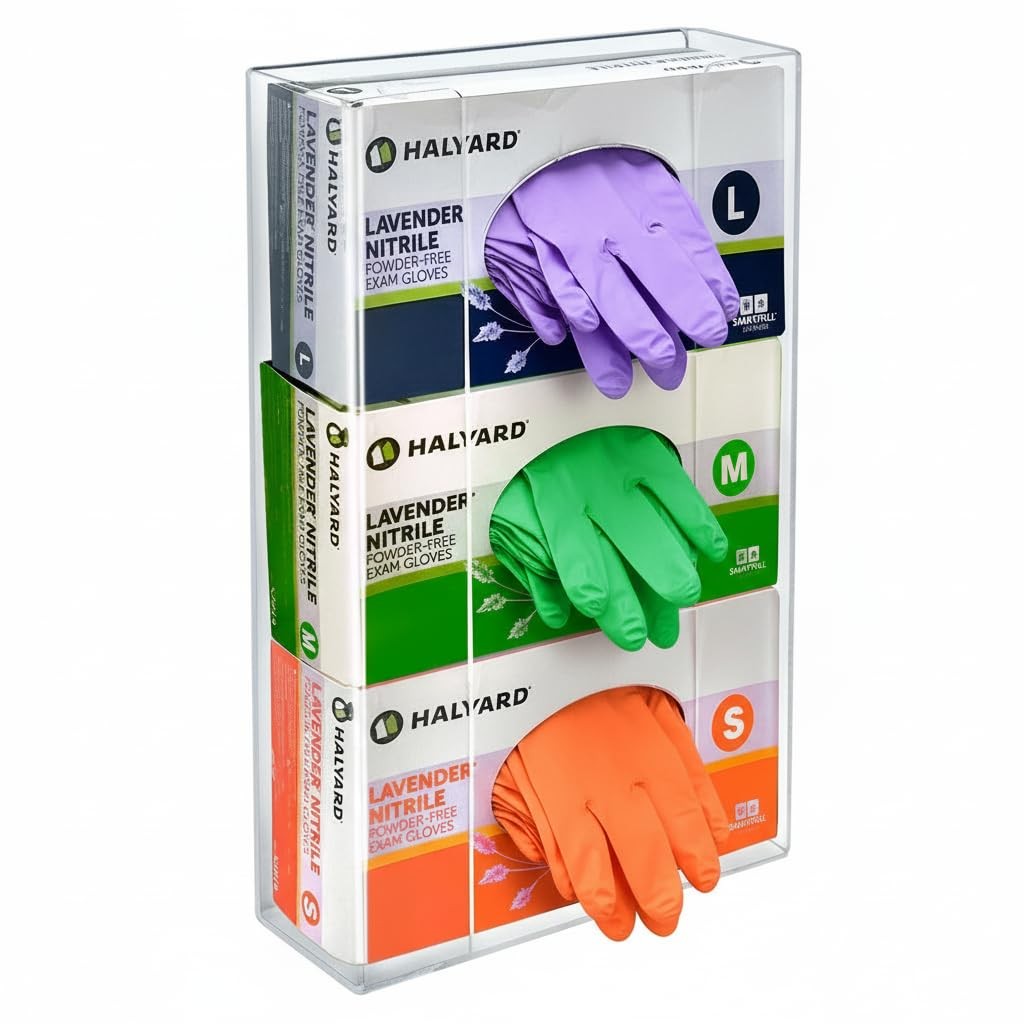 Azar 255630 Acrylic Gloves Box Dispenser Holder Wall Mount – Glove and Facial... Azar 255630 Acrylic Gloves Box Dispenser Holder Wall Mount – Glove and Facial...