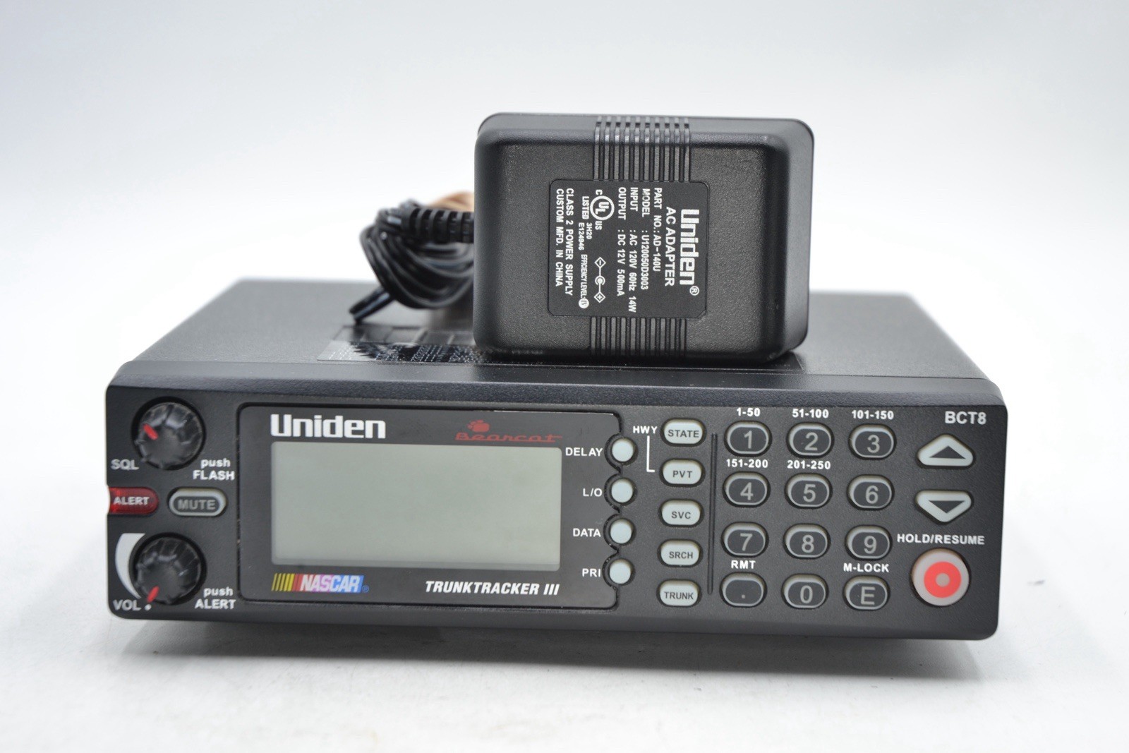 UNIDEN BCT8 BEARCAT TRUNKTRACKER III SCANNER, POWER ADAPTER UNIDEN BCT8 BEARCAT TRUNKTRACKER III SCANNER, POWER ADAPTER