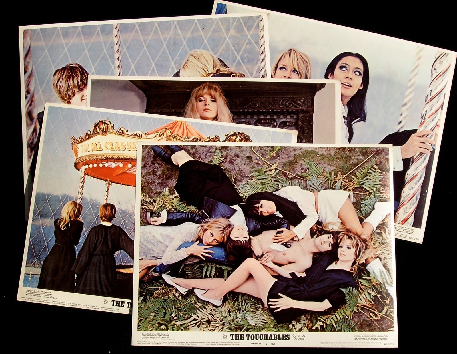 Vintage 1968 * The Touchables * Lobby Cards (5) Swinging London Cult Film Vintage 1968 * The Touchables * Lobby Cards (5) Swinging London Cult Film