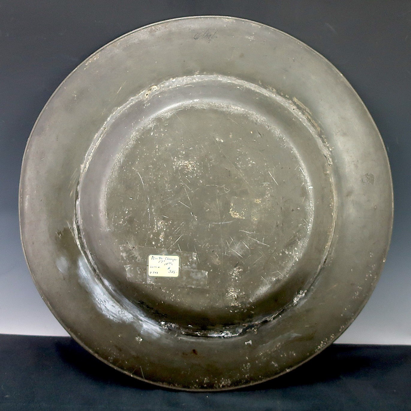 Early Pewter Charger 18th Century as is Early Pewter Charger 18th Century as is