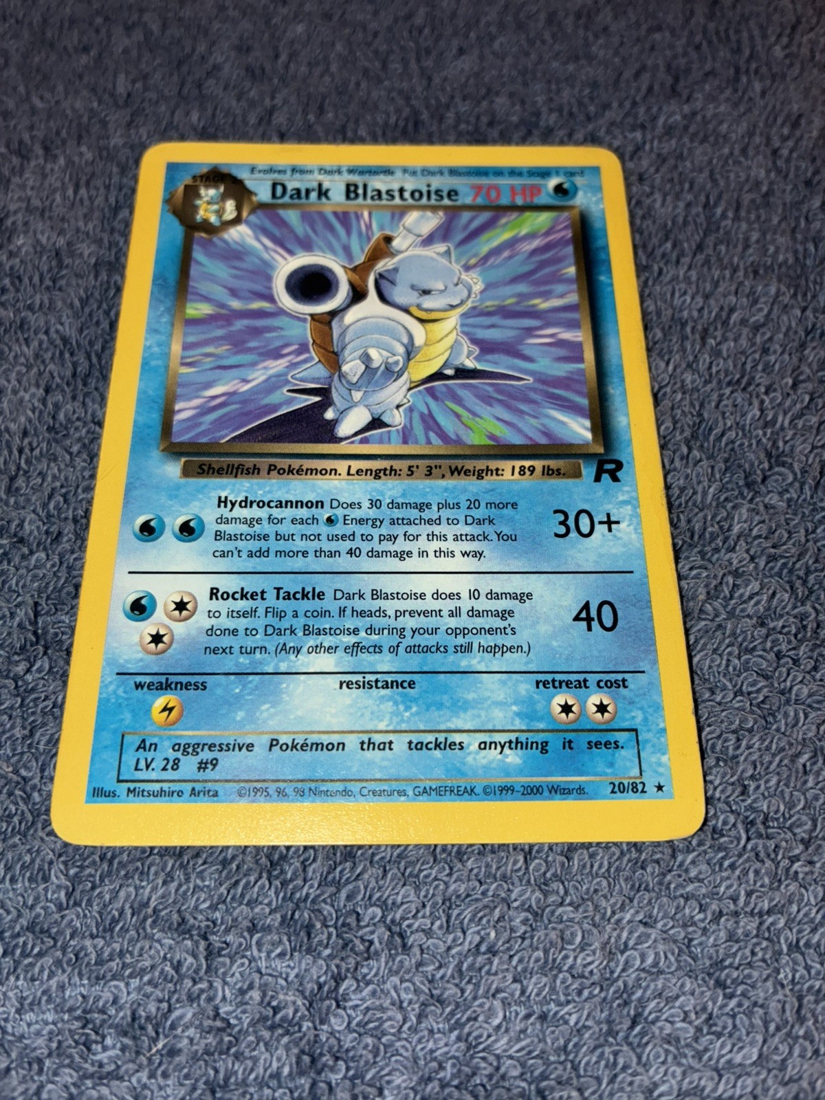 Dark Blastoise 20/82 Team Rocket Regular Rare Unlimited Edition Pokémon LP💥 Dark Blastoise 20/82 Team Rocket Regular Rare Unlimited Edition Pokémon LP💥