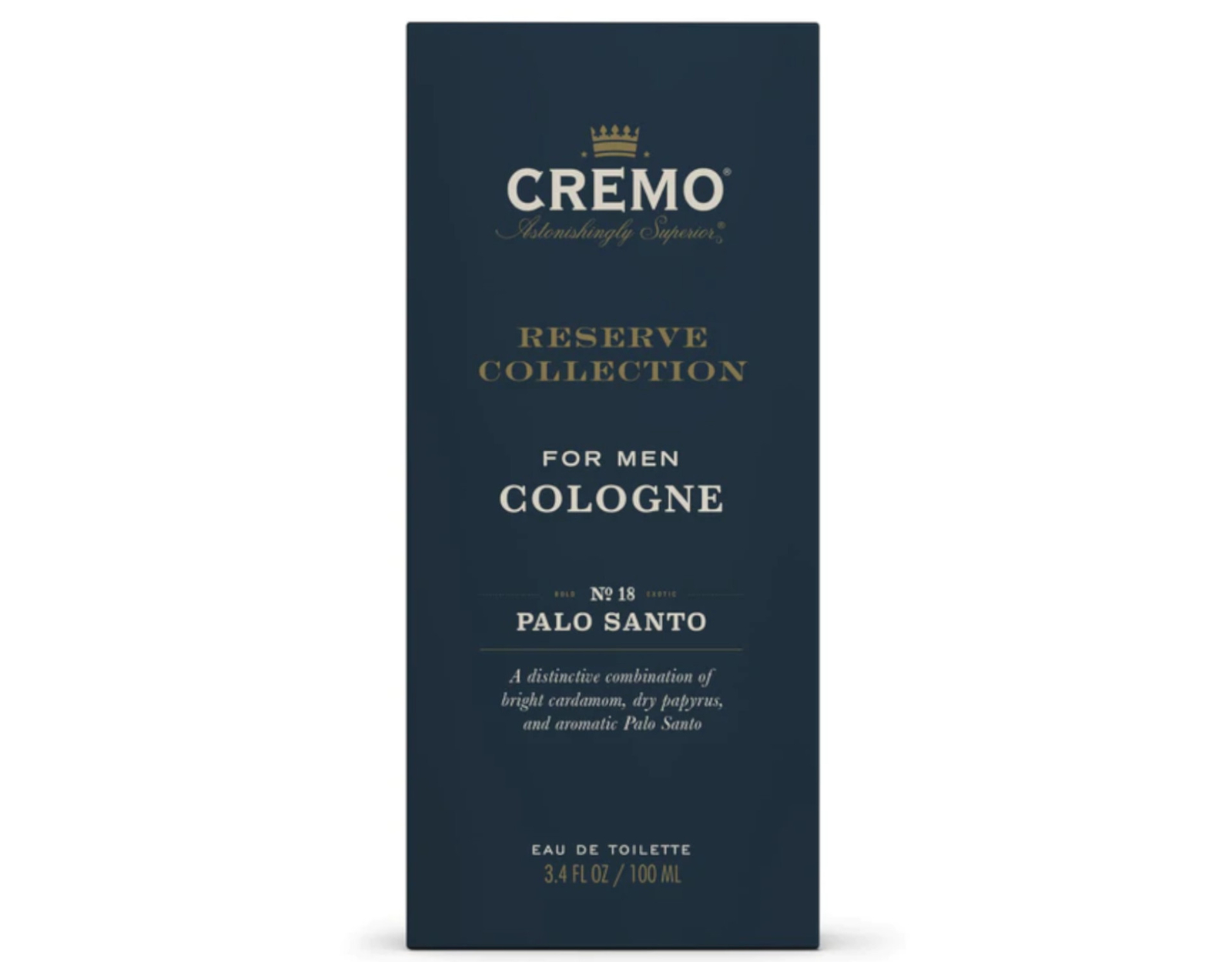 Cremo Reserve Collection For Men Cologne Palo Santo, 3.4 Fl. Oz.