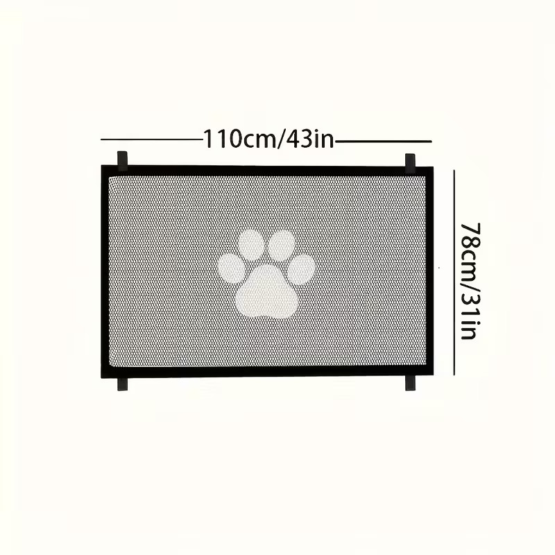 Portable Mesh Gate for Dogs Pet No Drilling Required Easy to Install Pet Fence Portable Mesh Gate for Dogs Pet No Drilling Required Easy to Install Pet Fence
