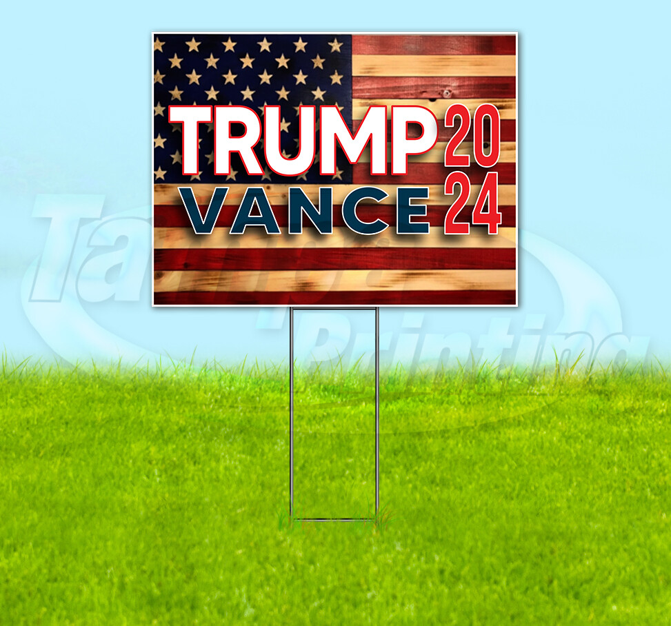 TRUMP VANCE 2024 MAGA FJB 18x24 Yard Sign Snipe Election YS00031