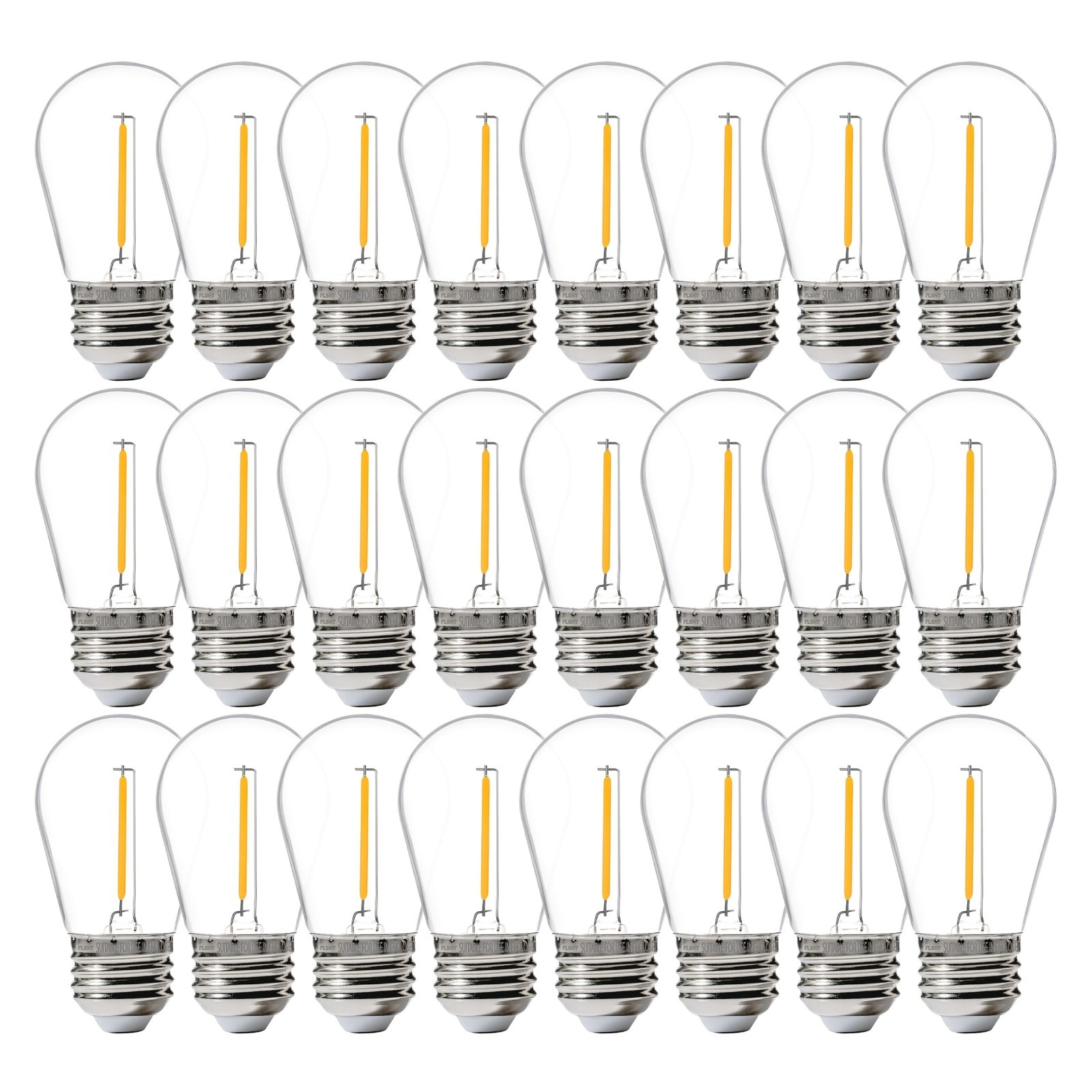 24 Pack S14 LED String Light Bulbs 1W Shatterproof & Waterproof Outdoor Indoor 24 Pack S14 LED String Light Bulbs 1W Shatterproof & Waterproof Outdoor Indoor
