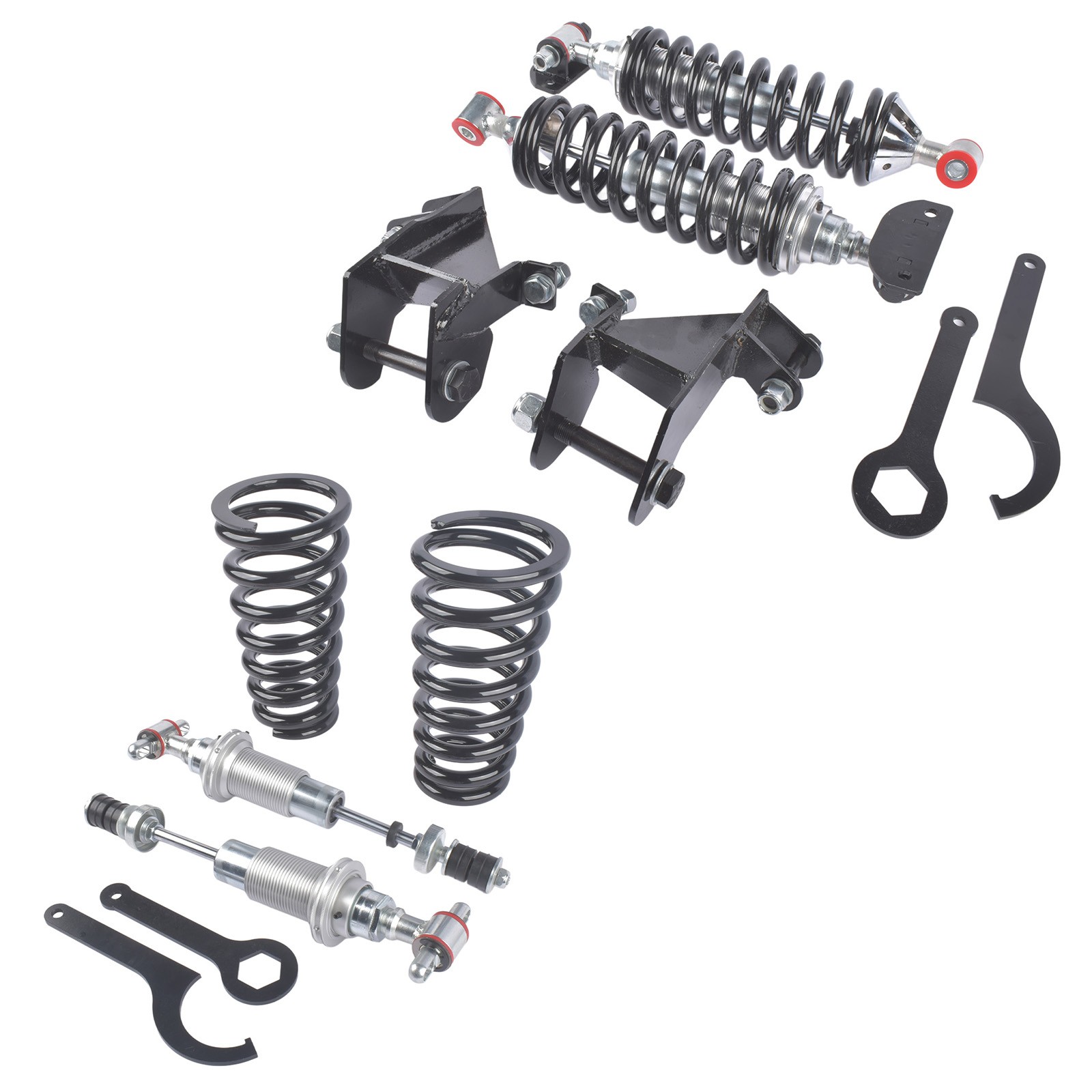 Bolt-On Complete Coilover Kit Silver Fits for Olds Cutlass Pontiac GTO 1968-1972
