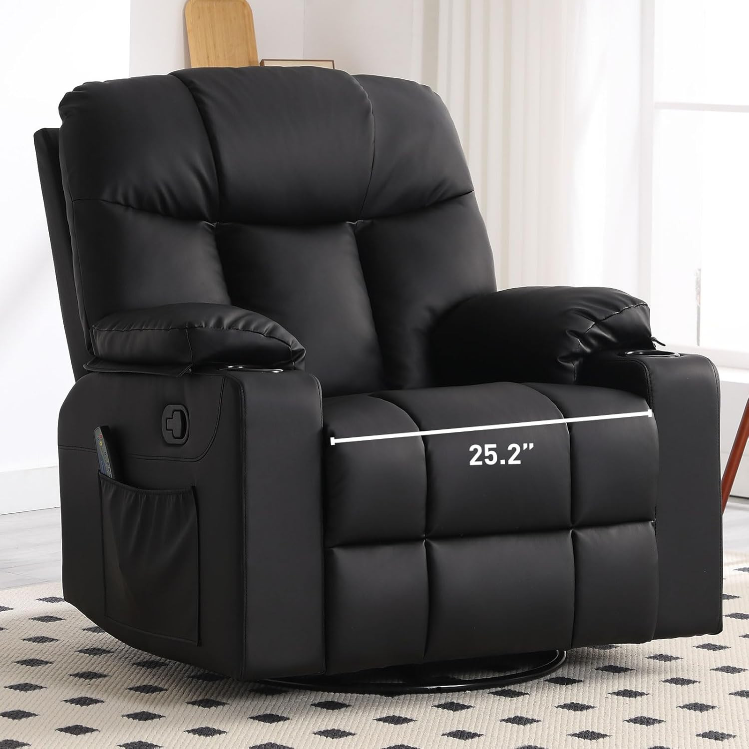 Bonzy Home Oversized Swivel Rocker Recliner, 40\ Bonzy Home Oversized Swivel Rocker Recliner, 40\