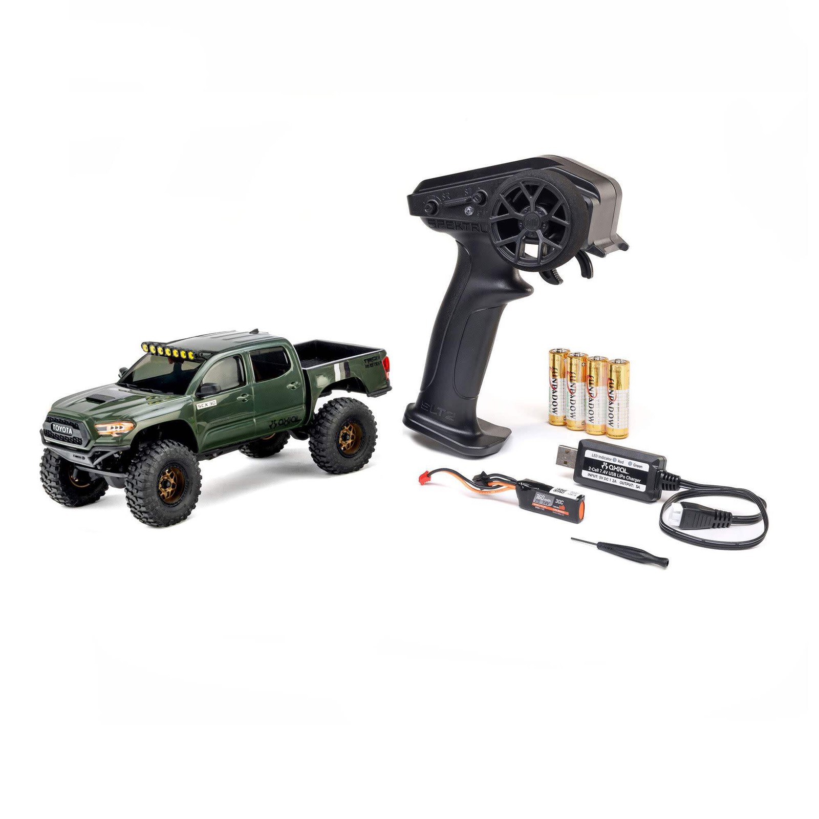 Axial AXI-3289T1 SCX30 Toyota Tacoma TRD Pro 1/30 RTR 4WD Brushed Rock Crawler -