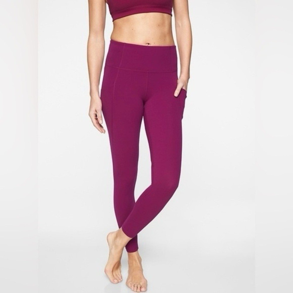 Athleta Womens Ultimate Stash II 7/8 Tight Exotic Fuchsia Leggings S 987242