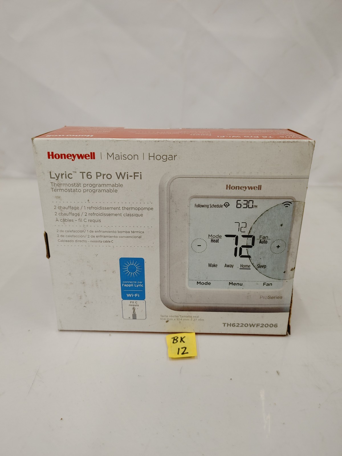 Honeywell TH6220WF2006 T6 Thermostat WORN BOX *CONTRACTOR BRANDED* - SEALED