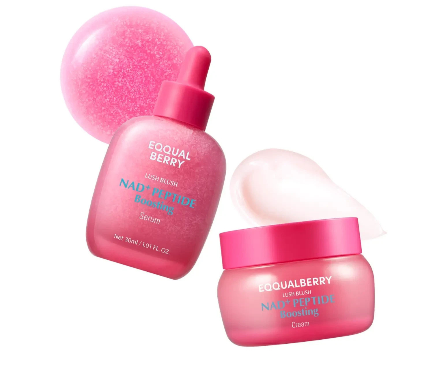 EQQUALBERRY NAD+ Longevity Ritual: Peptide BoostingSerum & Cream Duo I Advanced 