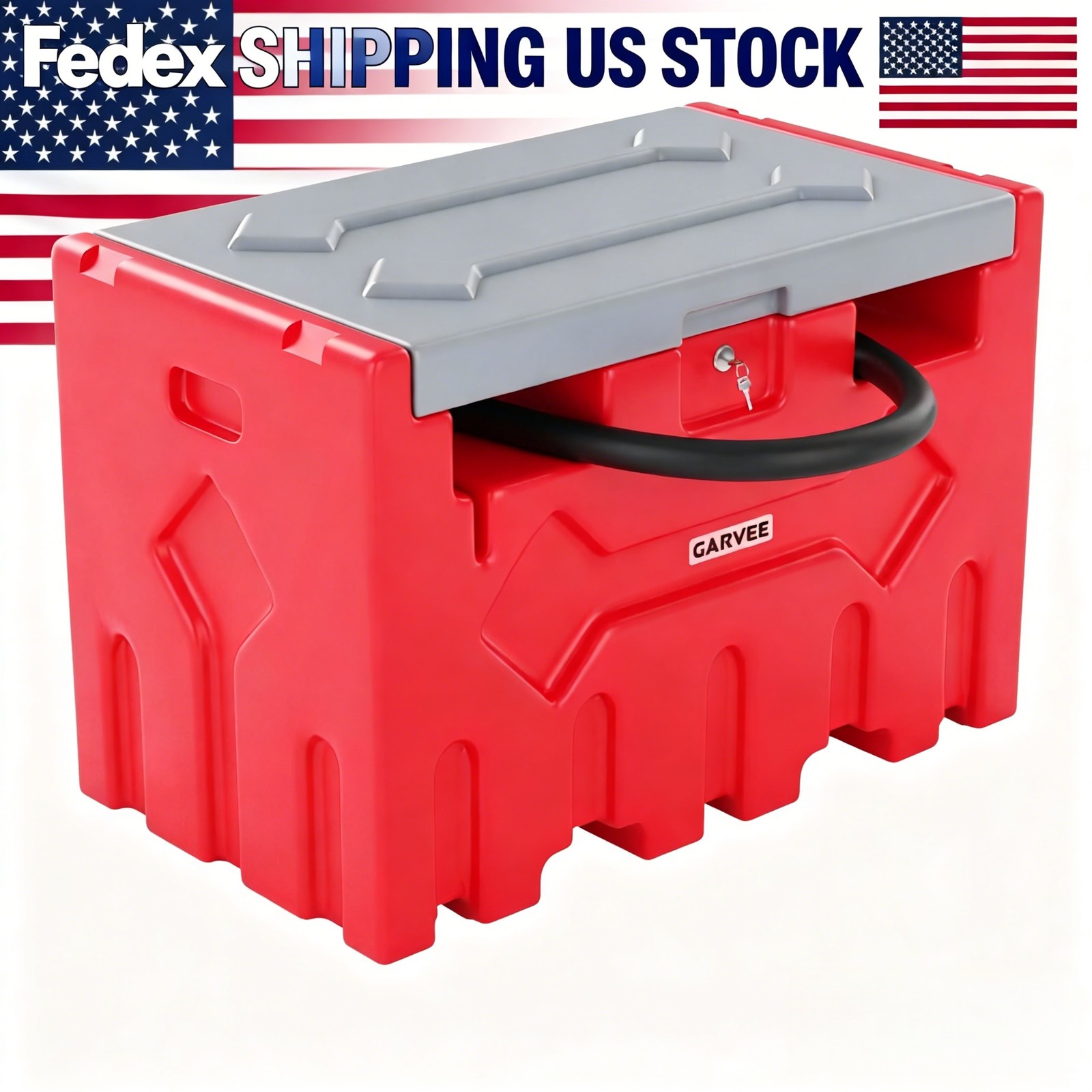 52 gal Diesel Fuel Tank with 12V Electric Transfer Pump High Flow Rate Portable