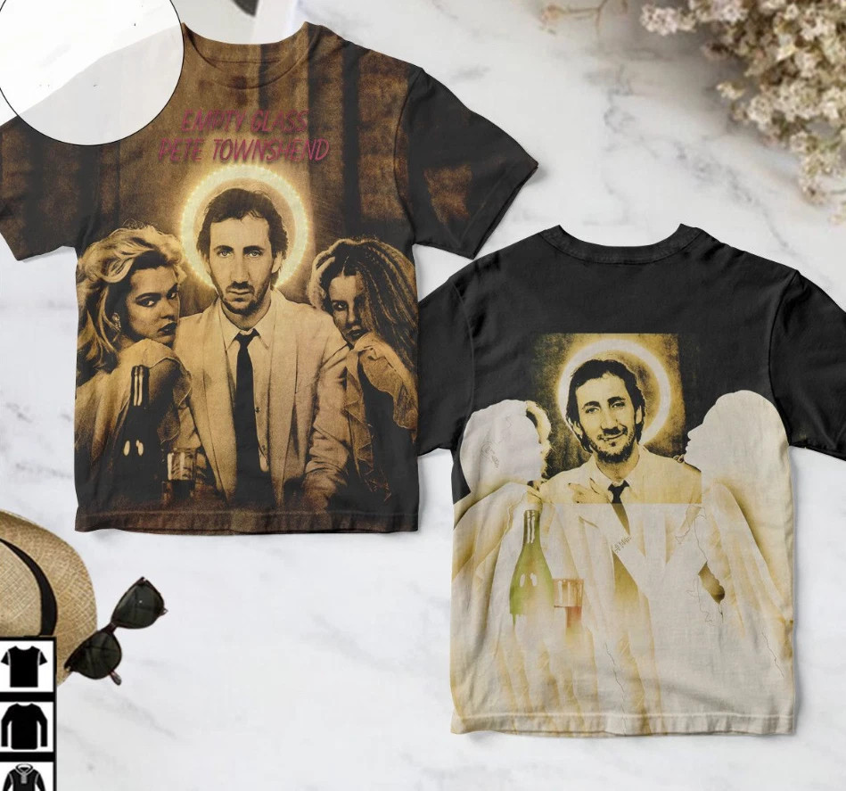 Pete Townshend Empty Glass Album Cover AOP 3D Polyester T Shirt Full Size S-5XL