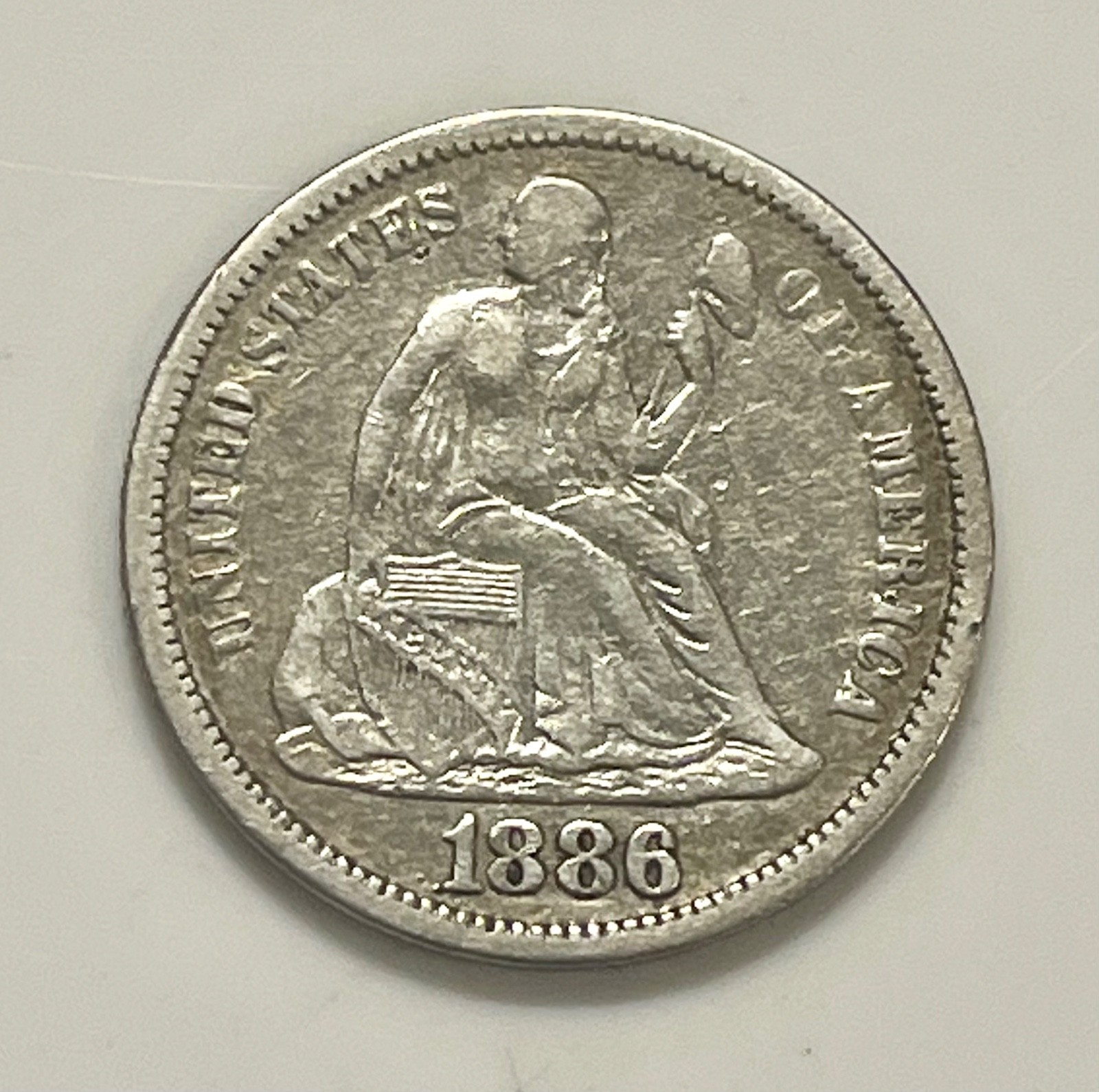 1886 Seated Liberty Dime Cleaned *SLD405 1886 Seated Liberty Dime Cleaned *SLD405