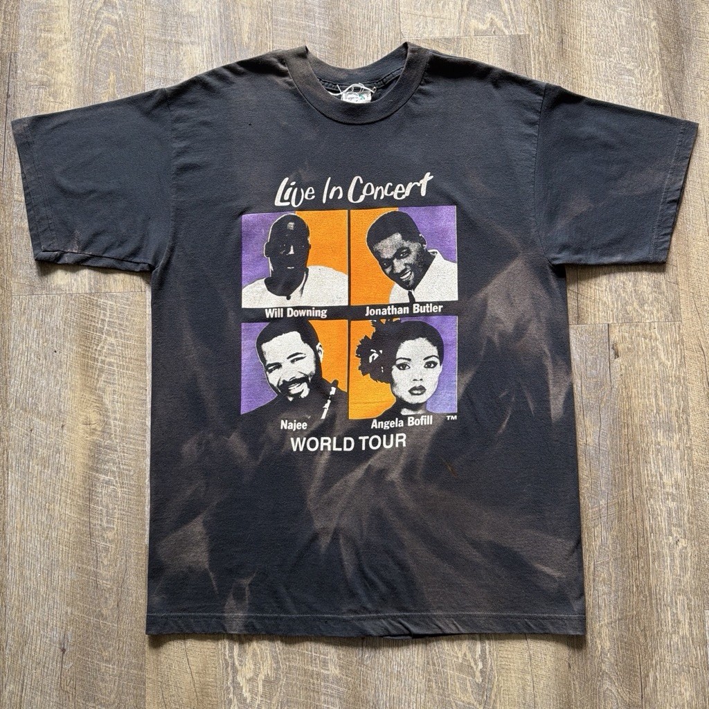 Vintage 1990s Jazz World Tour T Shirt Will Downing Angela Bofill Size XL Vintage 1990s Jazz World Tour T Shirt Will Downing Angela Bofill Size XL