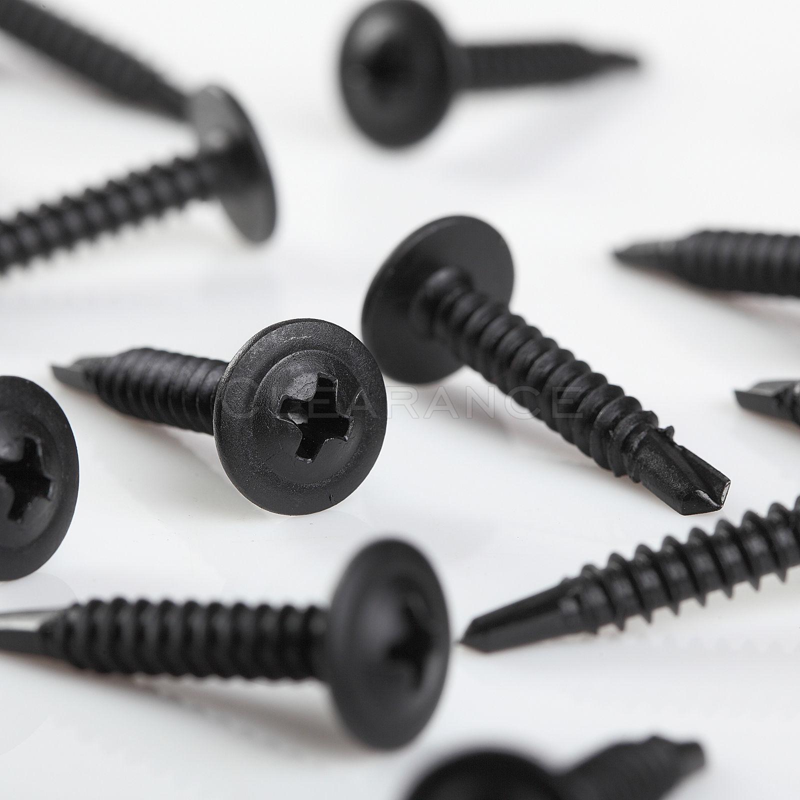 Phillips Truss Head Black Sheet Metal Self Tapping Screw #8 x 1\'\'  Qty 500